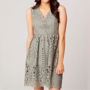 NEW Altar’d State Mini‎ Dress Crochet Green Women’s Sz Lg Boho Cabin Feminine